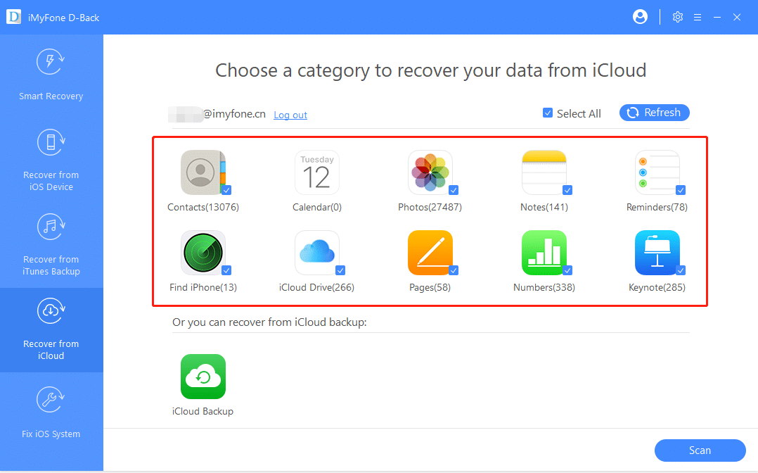 iMyFone D-Back - Recover from iCloud Kit