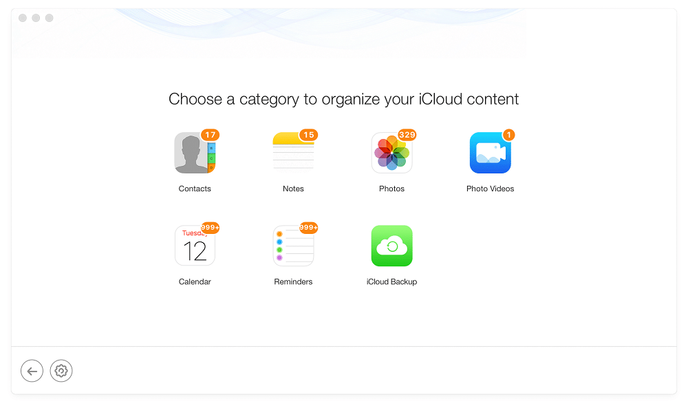 iMobie PhoneRescue – organize content on iCloud