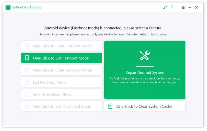 Tenorshare ReiBoot for Android – exit fastboot mode