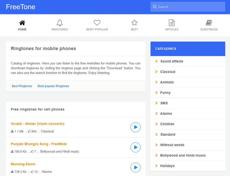 freetone.org homepage